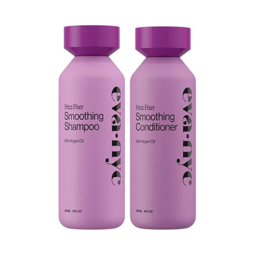 Miniatura 11 de Eva NYC - Acondicionador antiencrespamiento con aceite de argán + aceite de semilla de girasol, cabello suave, brillante + nutrido, para tipos