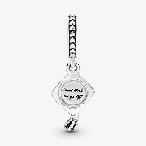 Miniatura 7 de PANDORA Dije colgante de gorra de graduación, compatible con PANDORA Moments, plata de ley, regalo para ella, joyería para mujer con caja de regalo