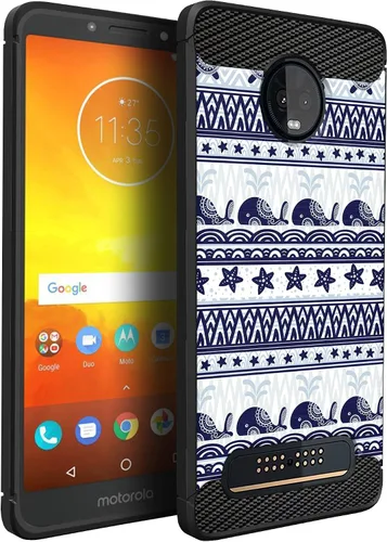 Miniatura 22 de CasesOnDeck Funda compatible con [Motorola Moto Z3 Play Moto Z3] Moto Z3 Design, funda delgada negra flexible y elegante protección contra golpes