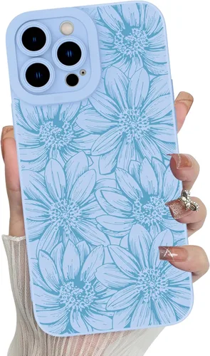 Miniatura 22 de MZELQ Funda para iPhone 17 Pro 2025, diseño de girasoles de silicona, flores florales, protección de cámara, funda delgada y suave para teléfono
