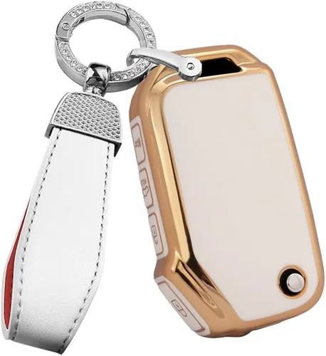 Miniatura 8 de ontto Funda para llavero de 4 botones para Kia, compatible con llave remota plegable, suave y duradera, funda de llave de TPU para Kia Seltos Forte