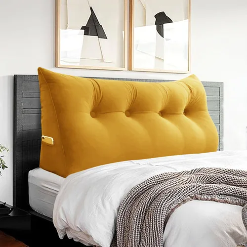 Miniatura 7 de Almohada de lectura triangular con cuña para cabecero, almohada de apoyo para la espalda para sentarse en la cama, sofá cama, cojín de esquina