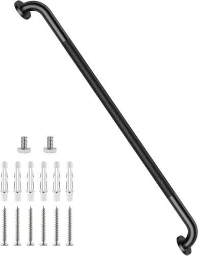 Miniatura 45 de Barra de agarre antideslizante para ducha de 24 pulgadas, acabado blanco frotado con aceite, diámetro de 1.25", Barra de agarre para baño Munzong