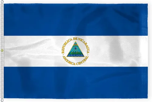 Miniatura 11 de AGAS - Bandera de automóvil de Nicaragua de alta calidad de 10.5 x 15 pulgadas, impresa de doble cara en tela de poliéster súper punto, doble