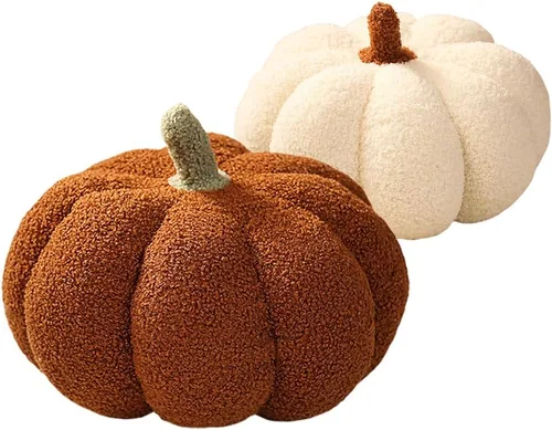 Miniatura 4 de Almohada decorativa con forma de calabaza para Halloween o Acción de Gracias, almohada con forma de calabaza, almohadas de calabaza simuladas en 3D
