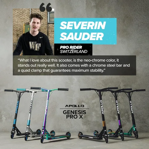 Miniatura 7 de APOLLO Genesis X Pro - Patinete de acrobacias de alta gama, scooter completo para pilotos avanzados y profesionales
