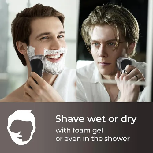 Miniatura 6 de Rategist Afeitadora Eléctrica Inalámbrica para Hombre: Afeitadora 3 en 1 para Barba/Nariz/Patillas - Kit de Viaje Impermeable IPX7 - Velocidad Turbo