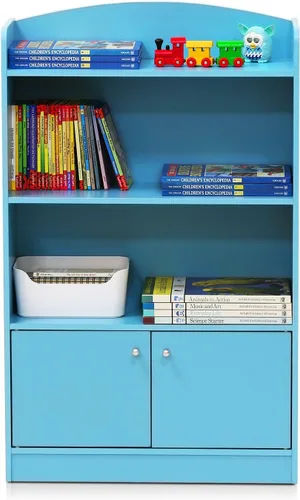 Miniatura 6 de Furinno LOVA - Estantería con gabinete de almacenamiento, librero con puerta, 11.8 x 23.6 x 37.3 pulgadas, para sala de estar, dormitorio, oficina