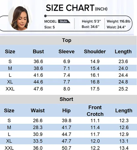 Miniatura 7 de Ekouaer Paquete de 2 conjuntos de pijama para mujer, camisetas de manga corta con pantalones cortos, cómodos pijamas casuales con bolsillos