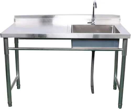 Miniatura 5 de Fregadero de restaurante comercial, fregadero de cocina independiente de acero inoxidable, fregaderos de cocina con colador, fregadero de cocina