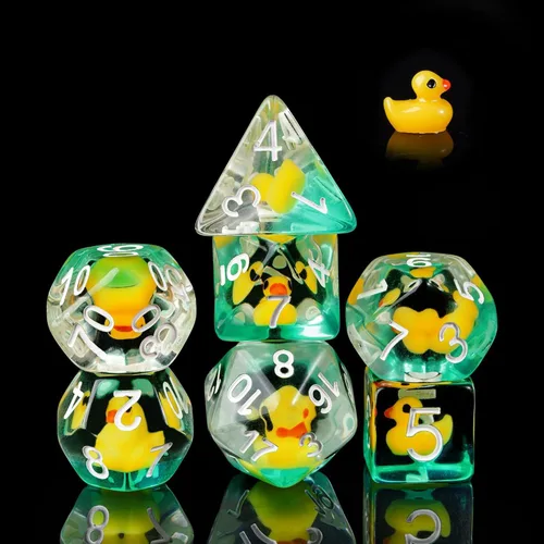 Miniatura 16 de Cusdie Dados DND de 7 troqueles, juego de dados poliédricos rellenos de animales, para juegos de rol, dados D&D (perro gris)