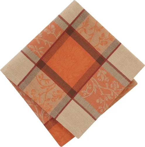 Miniatura 3 de Elrene Home Fashions - Servilletas de algodón tejido jacquard de cosecha otoñal, juego de 8, 17 x 17 pulgadas