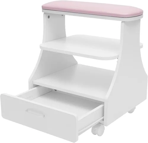 Miniatura 13 de Reposapiés de pedicura, manicura con ruedas, reposapiés de belleza para el hogar, reposapiés, pedicura, taburete para uso en el hogar y salón