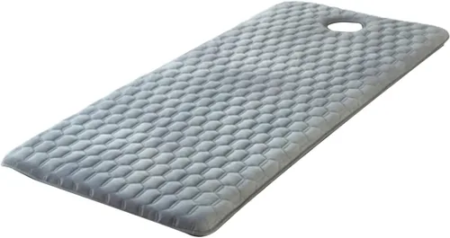 Miniatura 19 de Cubrecolchón de mesa de masaje de 2.0 in/2.8 in de grosor, funda de colchón trapezoidal para cama de salón de belleza, sábanas con agujeros de Gris