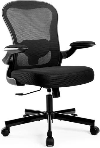 Miniatura 9 de ALPHA HOME Silla de oficina ergonómica con reposapiés, silla de computadora de malla de respaldo alto con soporte lumbar, altura ajustable