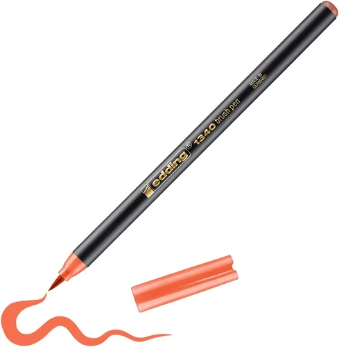 Miniatura 23 de edding 1340 pincel - azul - 1 bolígrafo - punta de pincel flexible - rotulador para pintar, escribir y dibujar - diarios de viñetas, letras a mano