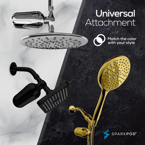 Miniatura 6 de SparkPod Filtro de ducha Ultra - Filtro de agua y cartucho de cabezal de ducha de alto rendimiento, equivalente a 150 etapas, elimina hasta el 95%