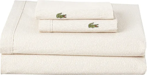 Miniatura 14 de Lacoste Juego de sábanas de algodón de 3 piezas, camuflaje, avena, tamaño individual