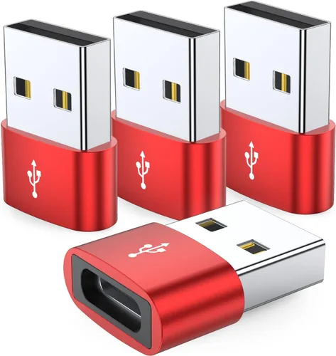 Miniatura 9 de JXMOX Adaptador USB C hembra a USB macho, paquete de 4, convertidor de cable de carga tipo C a USB A, compatible con iPhone 11, 12, 13, 14, 15, 16