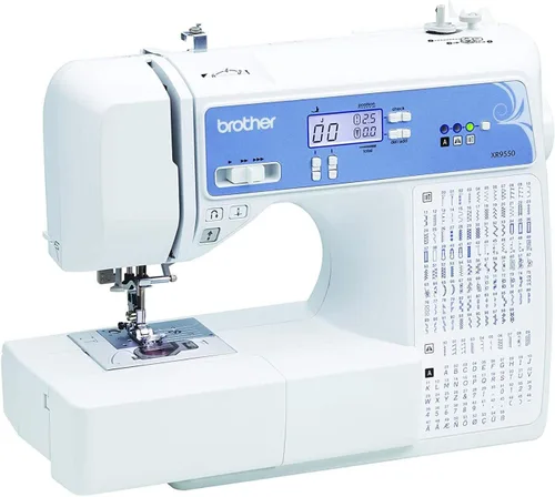Miniatura 4 de Brother Máquina de coser y acolchar, computarizada, 165 puntadas integradas, pantalla LCD, mesa ancha, 8 pies prensatelas incluidos, blanco, 20x12x17