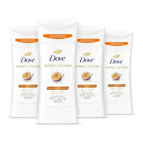 Miniatura 14 de Dove Advanced Care - Barra desodorante antitranspirante para mujer, Sheer Fresh, 4 unidades, desodorante antimanchas para axilas suaves, 72 horas