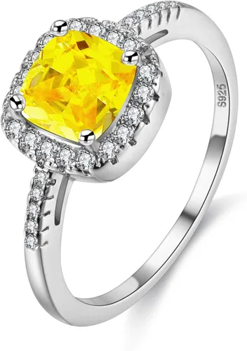 Uloveido Anillos de compromiso cuadrados de cristal CZ de las mujeres mejores anillos de promesa anillos de boda para las mujeres KR002