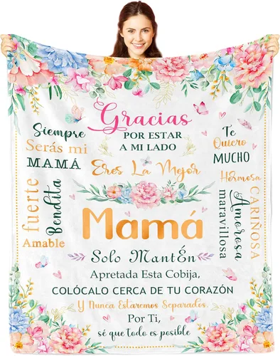 Nicetous Regalo para mamá, Feliz Cumpleaños Mama, Mejor Mama Del Mundo, Regalos para Mamá en su Cumpleaños, Regalos para Madre, Manta de