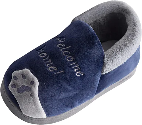 Zapatos de vestir para niña, talla 2, para niños, niñas, suaves, de invierno, de dibujos animados, para gatos, antideslizantes, para interiores,