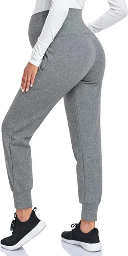 Miniatura 6 de PACBREEZE Pantalones de maternidad para mujer, pantalones deportivos de entrenamiento sobre el vientre, pantalones de pijama elásticos para embarazo