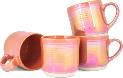 Miniatura 17 de Elanze Designs Taza de café de cerámica con esmalte reactivo brillante de gran tamaño, 500 ml, para uso diario en la cocina, de cerámica de grado