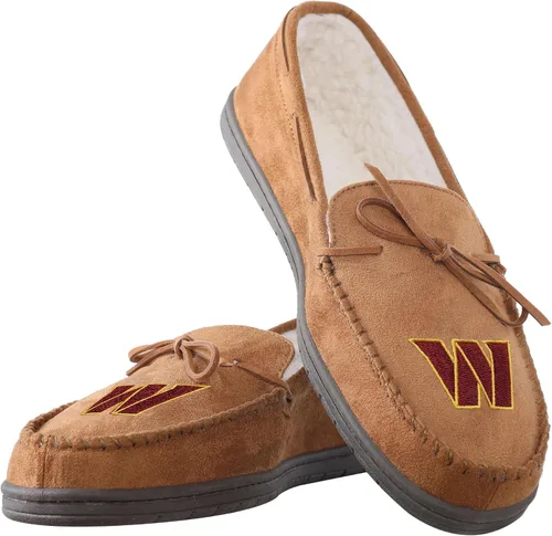 Miniatura 34 de FOCO Mens NFL Team Logo Moccasin Slippers Beige