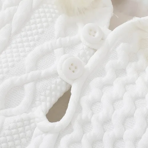 Miniatura 3 de Conjunto de ropa de bebé para niñas, mameluco de manga larga con capucha y pantalones