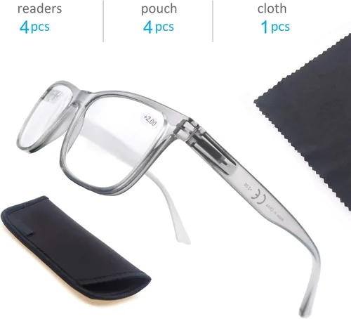 Miniatura 4 de Gafas de Lectura con Bloqueo de Luz Azul Hombres Grandes Cuadradas Sobredimensionadas de Ajuste Amplio Trampas para Hombres con Cabeza/Cara Grande