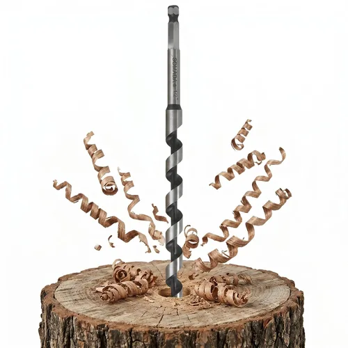 Miniatura 36 de SOMADA Broca de taladro de 1-1/2 pulgadas x 6-1/2 pulgadas para madera, vástago hexagonal de cambio rápido de 1/4 pulgadas, broca larga de tres