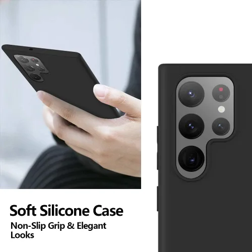Miniatura 7 de X-level Samsung Galaxy S22 Ultra - Funda de silicona fina, suave [serie dinámica], delgada, de goma, a prueba de golpes, con forro de microfibra