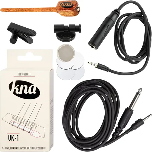 Miniatura 8 de KNA SG-1 Pastilla piezoeléctrica montada en puente para guitarra acústica, cuerda de acero, tono natural, país, folk, rock, ligero, desmontable