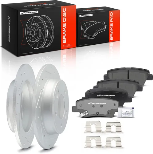 Miniatura 10 de A-Premium Rotores de freno de disco trasero de 10.31 pulgadas (262mm) + kit de pastillas de cerámica compatible con modelos seleccionados de Hyundai
