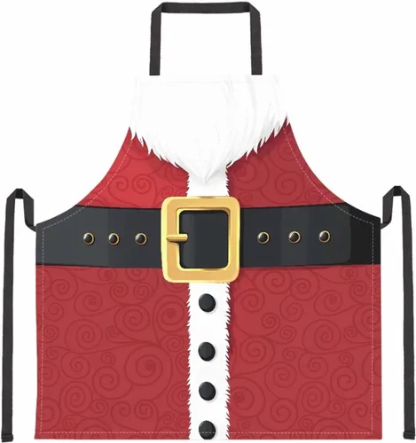 Miniatura 18 de Dreaweet Delantal de cocina unisex con cuello ajustable de Navidad