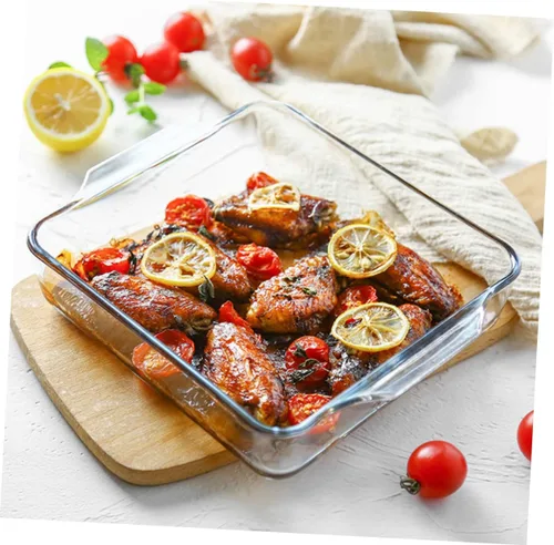 Miniatura 2 de STOBAZA 1 unidad de cena profunda para sartén de vapor, mango rectangular, herramienta de microondas, suministro para hornear, tartas de queso
