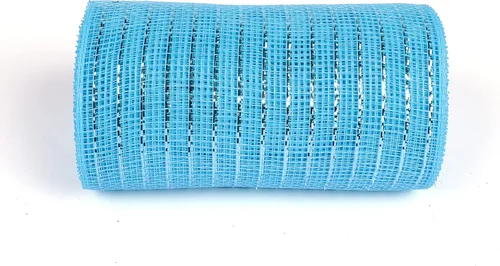 Miniatura 23 de YYCRAFT cinta metálica de malla de poliéster para decoración y manualidades, 10 yardas Rosa