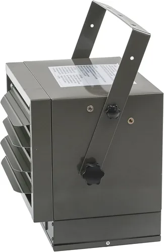 Miniatura 9 de Comfort Zone Calentador de garaje con cable duro de 7500 W, soporte de techo industrial y comercial, ventilador de 240 V con control remoto, Gris