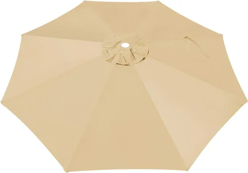 BenefitUSA Cubierta de toldo de repuesto para sombrilla de patio voladizo de 10 pies (beige)