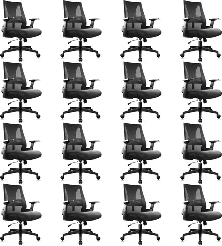 Miniatura 15 de CLATINA Silla de oficina grande y alta de 500 libras, sillas ergonómicas de malla resistente con soporte lumbar ajustable y asiento ancho y cómodo