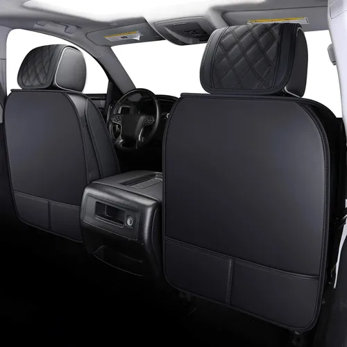 Miniatura 2 de Fundas de cuero para asiento delantero de automóvil, para Silverado Sierra Juego completo/Negro