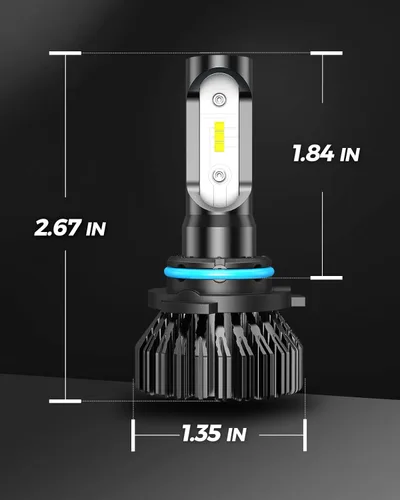 Miniatura 8 de Marsauto Bombillas antiniebla 9005 HB3 HB3U 9005XS 12 chips CSP, paquete de 2 M1 Blanco