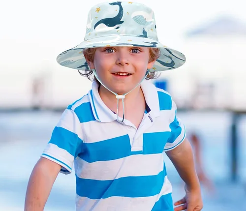 Miniatura 3 de Sombrero de sol para bebé, sombrero para bebé, sombrero para niños pequeños, sombrero de pescador UPF 50+, sombrero de playa con ala ancha para niños