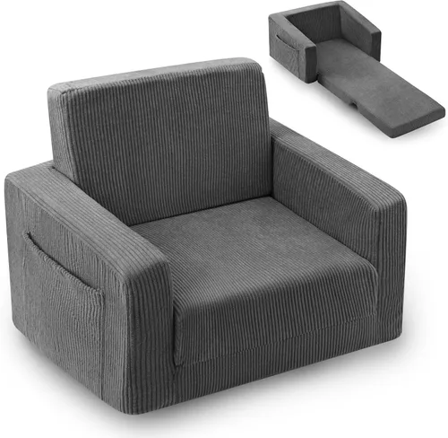 Miniatura 9 de Silla para bebés y niños, sofás blandos para bebés de 2 en 1 que se despliegan, sillas para bebés cómodas de 1 a 3 años, sofá convertible para Rosa