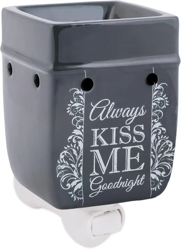 Miniatura 5 de Elanze Designs Always Kiss Me Goodnight - Calentador de aceite eléctrico de cerámica gris carbón