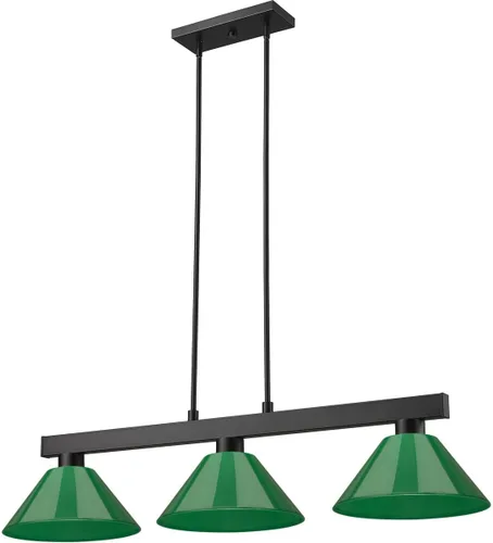 Miniatura 6 de Z-Lite Colgante de cobalto de 152MB-PWH, 3 luces 300 vatios totales, negro mate