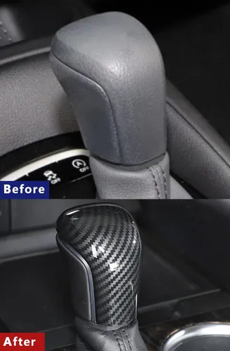 Miniatura 2 de ERIDANUS Accesorios para automóviles compatibles con Toyota Camry 2023 2022 2021 2020 2019 2018nterior Palanca de cambios (estilo fibra de carbono)